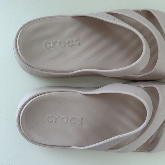 CROCS Getaway Strappy Womens Sandals Slides Pink Womens Size 9 Slip On - Picture 4 of 9